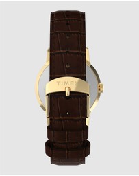 TIMEX - Marlin® Quartz 34mm Leather Strap Watch