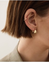 Najo - La Muse Yellow Gold Huggie Earrings