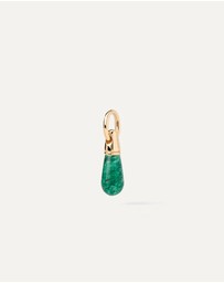 PDPAOLA - Green Aventurine Drop Pendant Stacker Chain Necklace