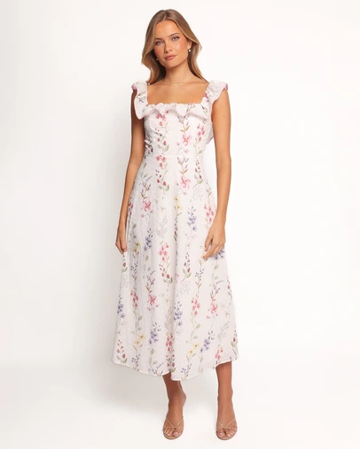 Petal & Pup - Lucille Maxi Dress - White Floral