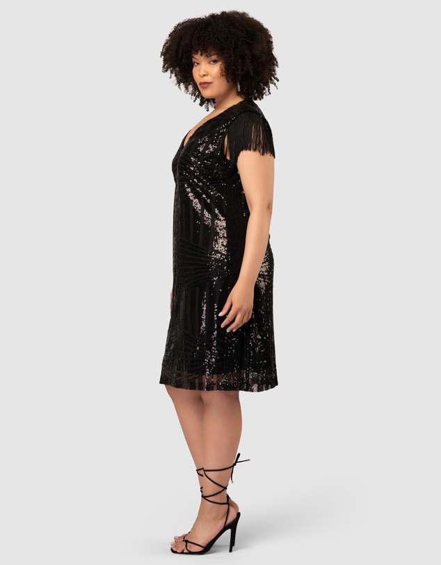 Pink Dusk by Curve Project - Over The Top Sequin Mini Dress