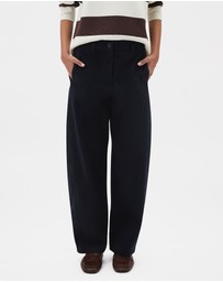 Oroton - Barrel Twill Leg Pants