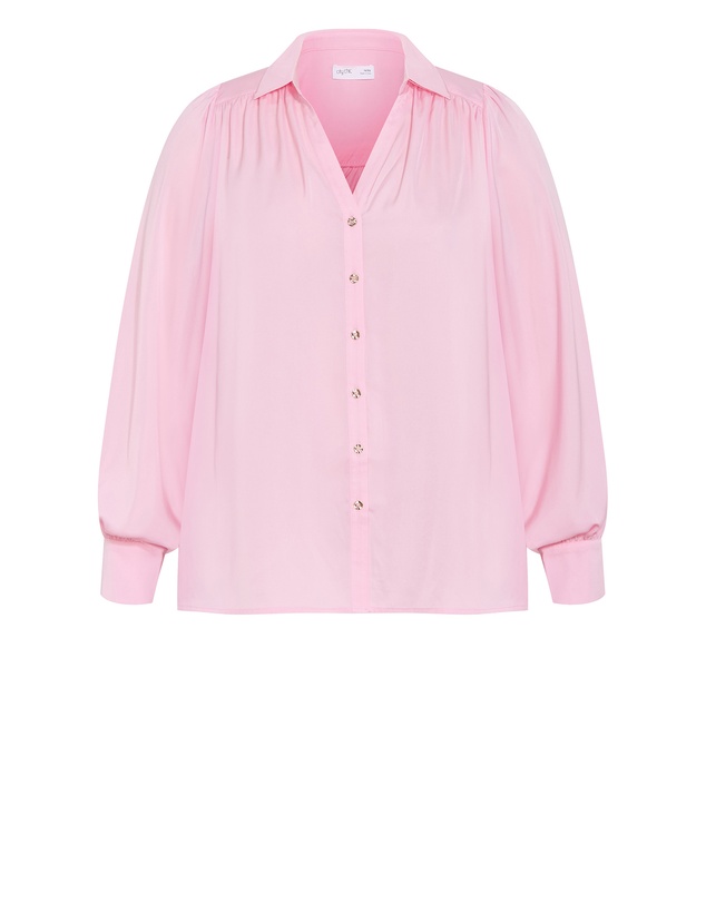 City Chic - Plus size Hadlee Long Sleeve Shirt - dusty pink