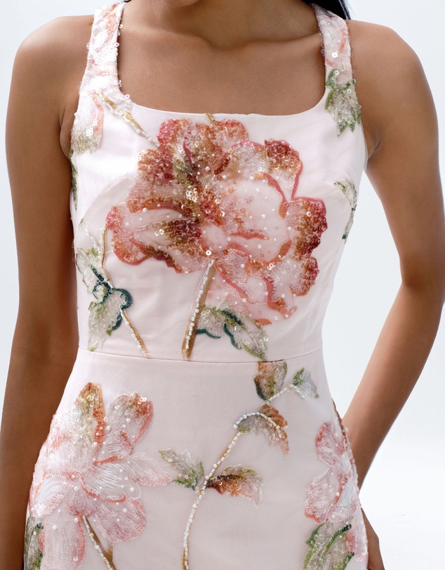 JUSTIN TONG - Ellaire Beaded Midi Dress