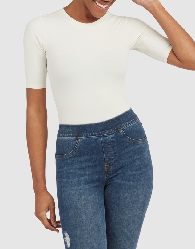 Spanx - Suit Yourself-Ribbed Crewneck Bodysuit