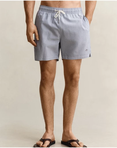 Gant - Striped Seersucker Swim Shorts
