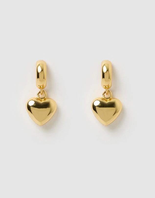 Izoa - Penny Heart Stud Earrings