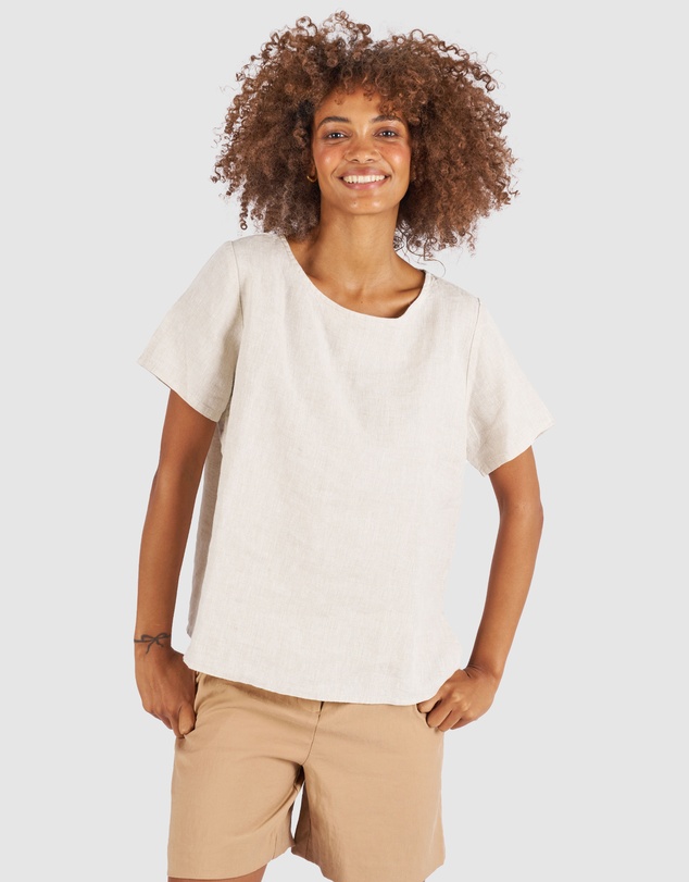 CAMIXA - Teena Linen T-shirt Top