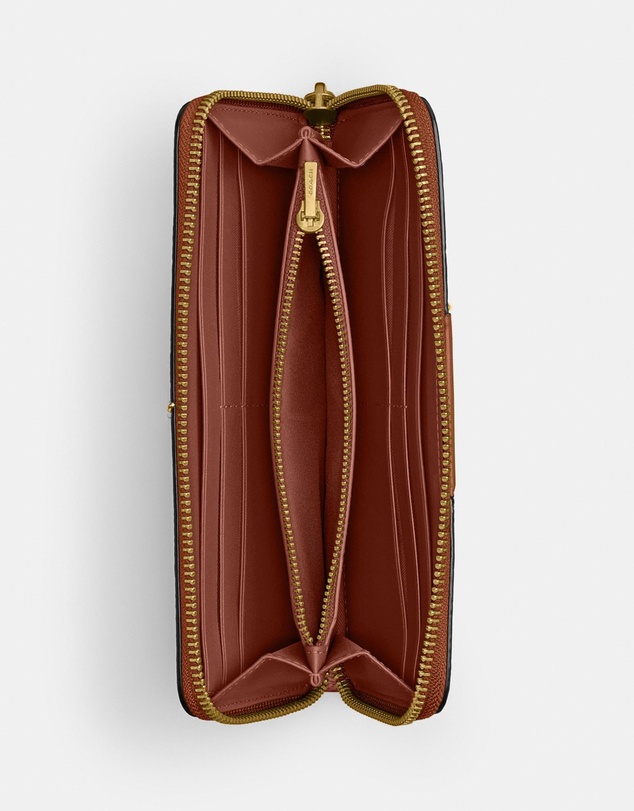 Coach - Coated Canvas Signature Essential Slim Accordion Zip