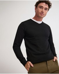 Oxford - Basic V-Neck Pure Wool Pullover