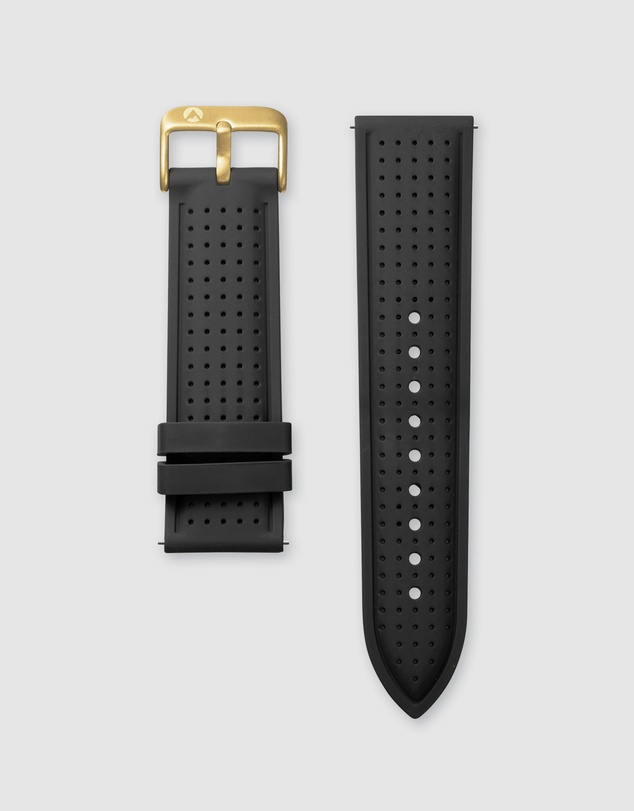 Maxum - Raglan Band Black Silicone Strap Gold Buckle