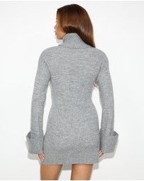 Dazie - Cozy Oversized Knit Mini Dress
