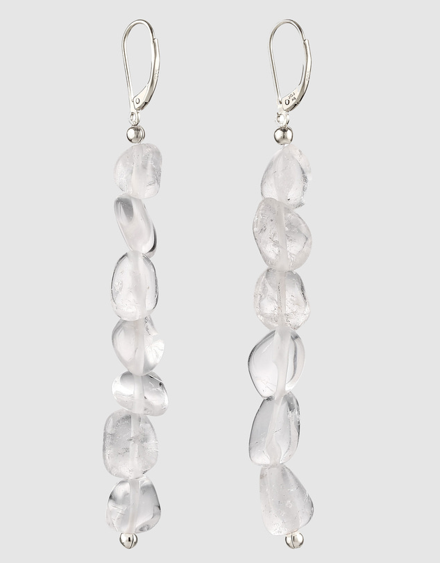Elli Jewelry - Rock Crystal Drop Earrings in 925 Silver