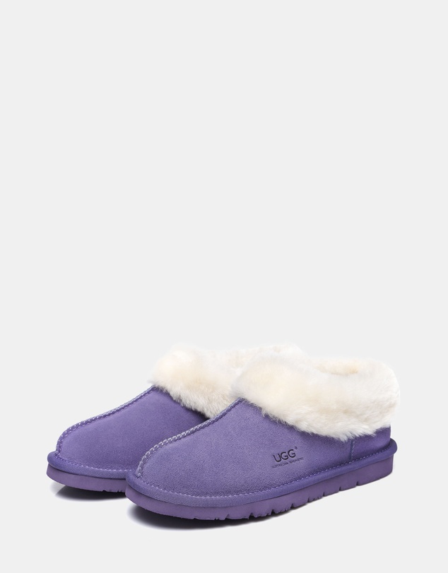 EVERAU - Australian Shepherd Ugg Homey Slipper Cow Leather Upper House Shoes