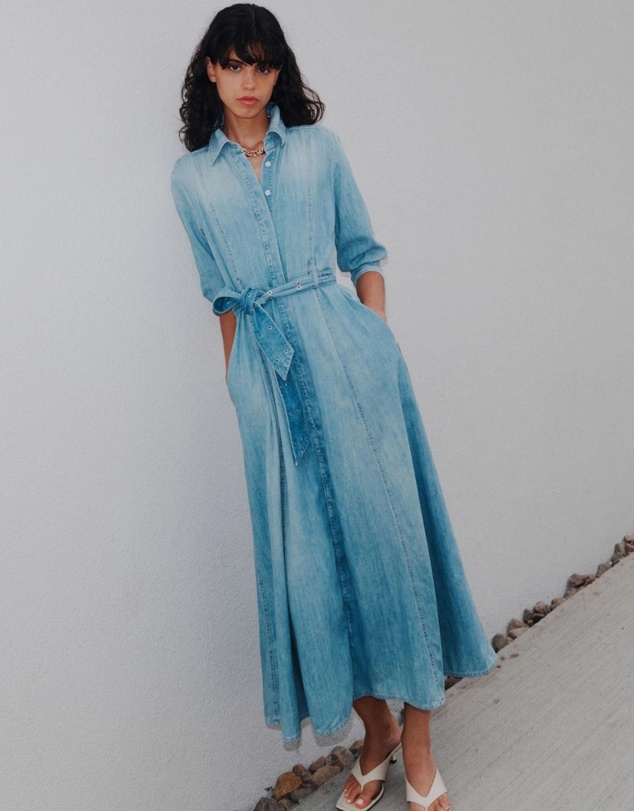 Marella - Light Denim Belted Dress