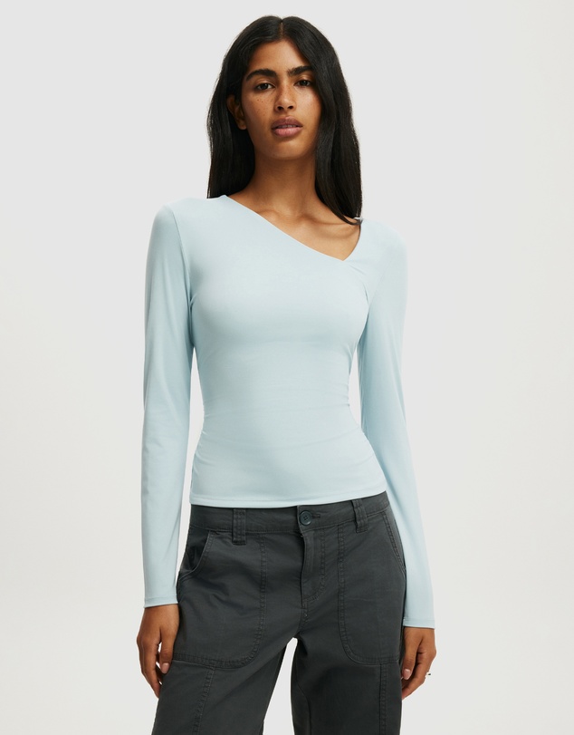 Cotton On - Hold Me Asymmetric Long Sleeve Top