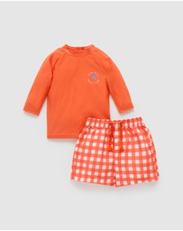 Purebaby - Board Short & Rashie Set- Kids-Babies