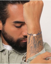 Kuzzoi - ICONIC EXCLUSIVE - Bracelet Male Shell Blue Nylon