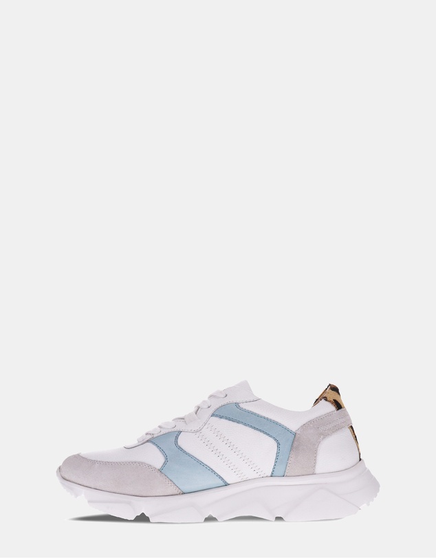 Mia Vita - Chloe Lace-Up Casual Sneaker - White/Blue