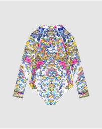 Camilla - Long Sleeve Zip Front Paddle Suit - Kids-Teens