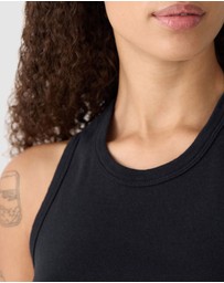 Bassike - Cross Back Tie Backless Tank