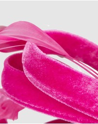 Max Alexander - Large Hot Pink Velvet Bow Racing Fascinator