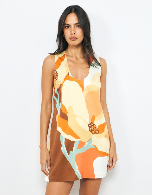 AERE - Lori Satin Shift Mini Dress