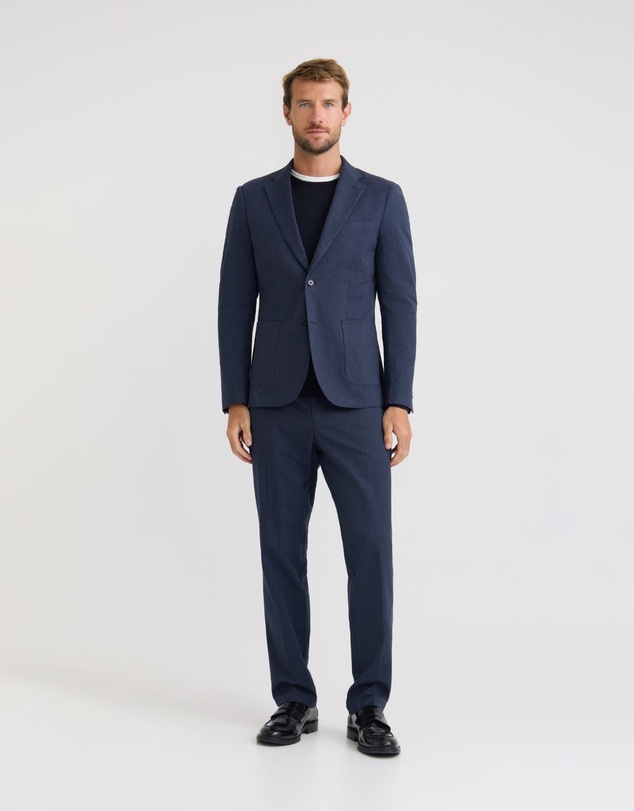 Oxford - Marlo Herringbone Cotton Trousers