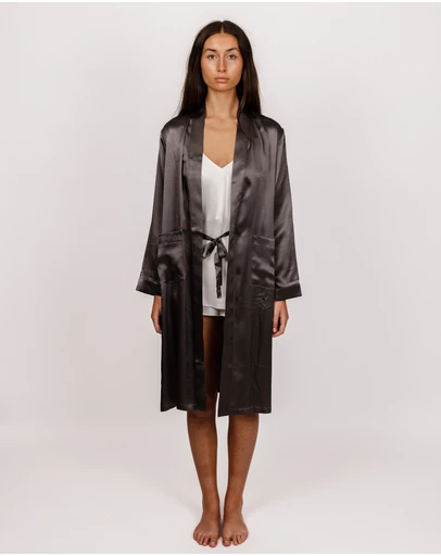 SILK MAGNOLIA - Silk Robe Dressing Gown