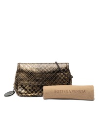 Pre-Loved by Azura Reborn - Pre-Loved Metallic Calfskin Intrecciomirage Chain Flap Crossbody