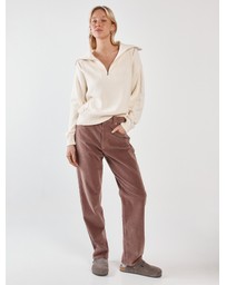 Sass - Esti Pointelle Zip Up Knit