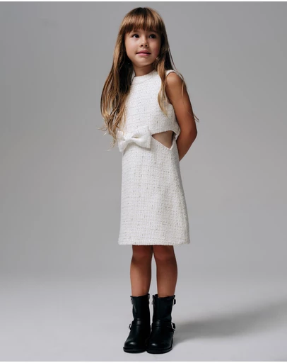 Bardot Junior - Chantelle Boucle Mini Dress - Kids-Teens
