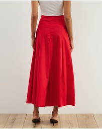 Atmos&Here - Maren Cotton Pleated Maxi Skirt