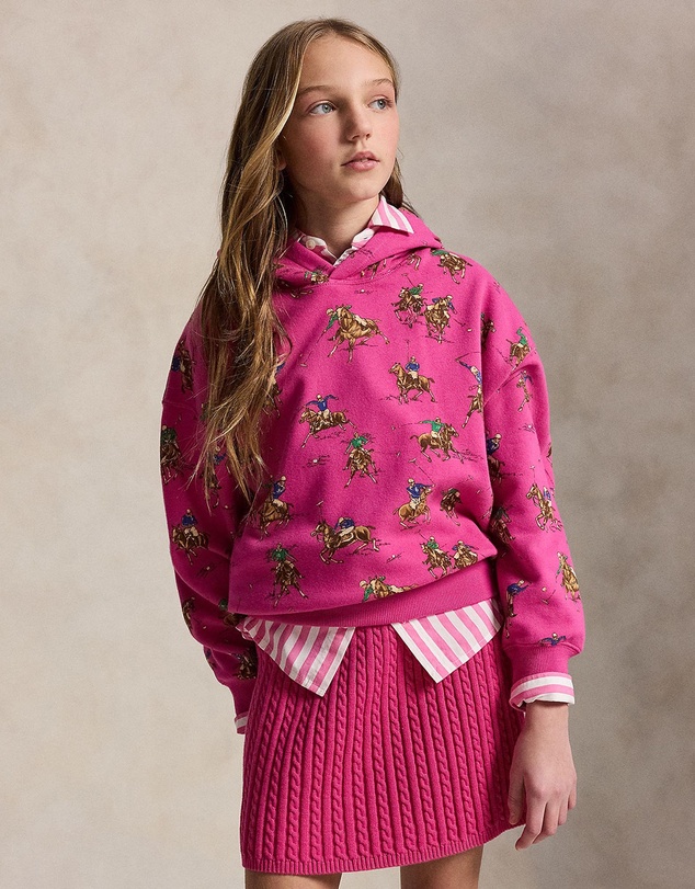 Polo Ralph Lauren - Equestrian-Print Fleece Hoodie - Babies-Teens