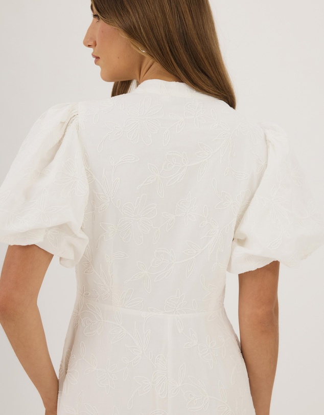 Atmos&Here - Pippa Puff Sleeve Midi Dress