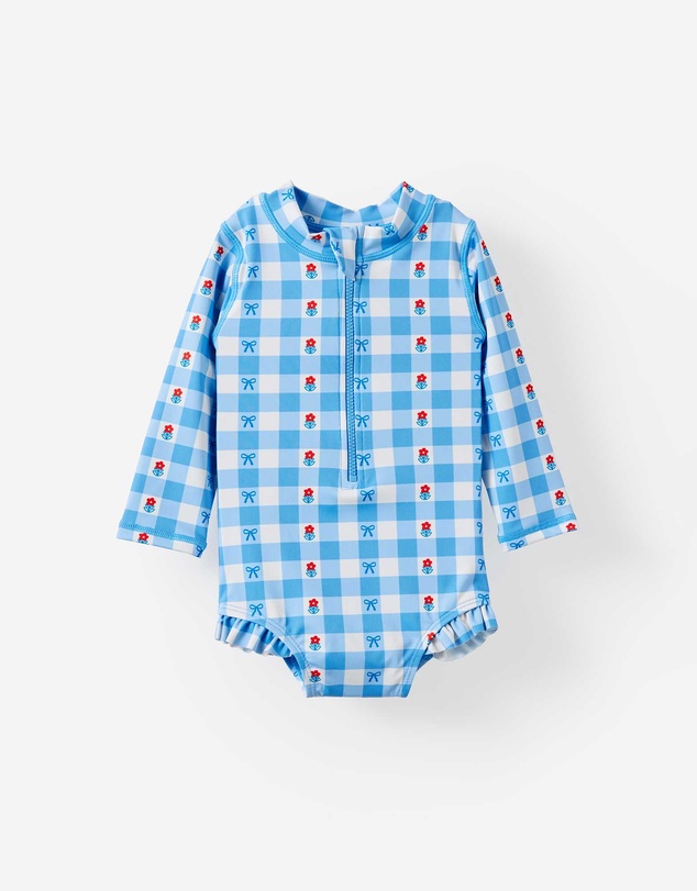 Cotton On Kids - Lucy Long Sleeve Ruffle Back Swimsuit
