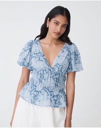 Forcast - Angie Elastic Waist Top