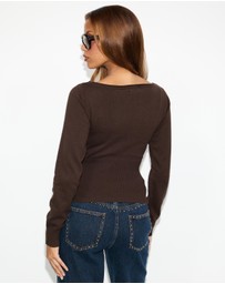 Dazie - Angel Knitted Long Sleeve Top