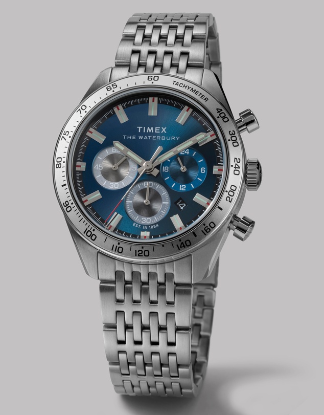 TIMEX - Waterbury Traditional Chronograph 41mm Stainless Steel Bracelet Watch 