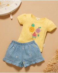 Purebaby - Pointelle Tee -Kids-Babies