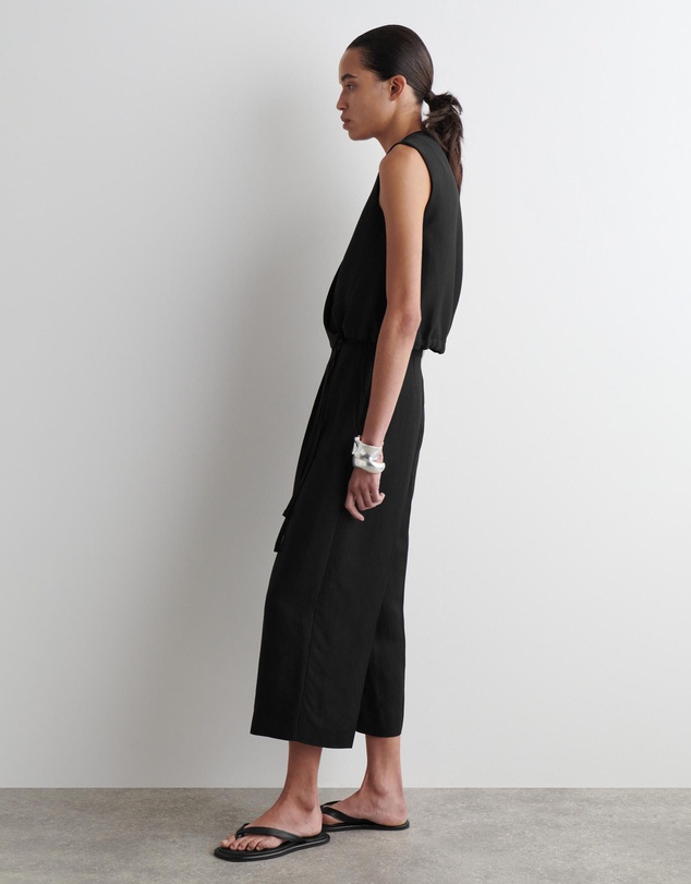 COS - Tie-Detail Linen-Blend Wrap Waistcoat