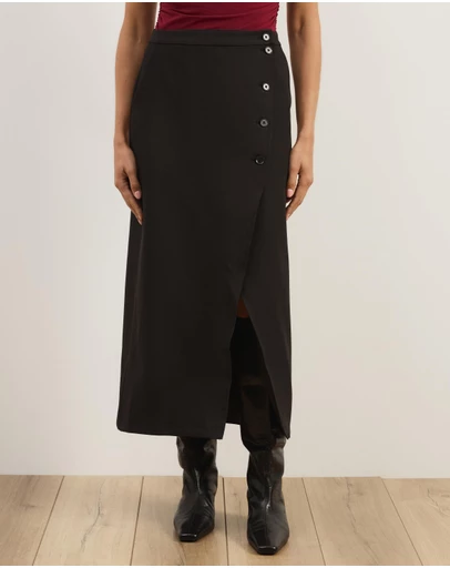 Atmos&Here - Sorelle Split Detail Midi Skirt