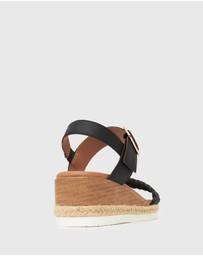 Zeroe - Wider Fit Kenzie Vegan Low Wedge Sandals