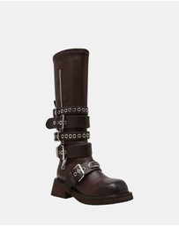 Steve Madden - Kannonball Brown Leather Boots