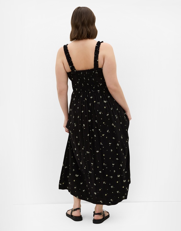 City Chic - Gracy Rosy Print Midi Dress