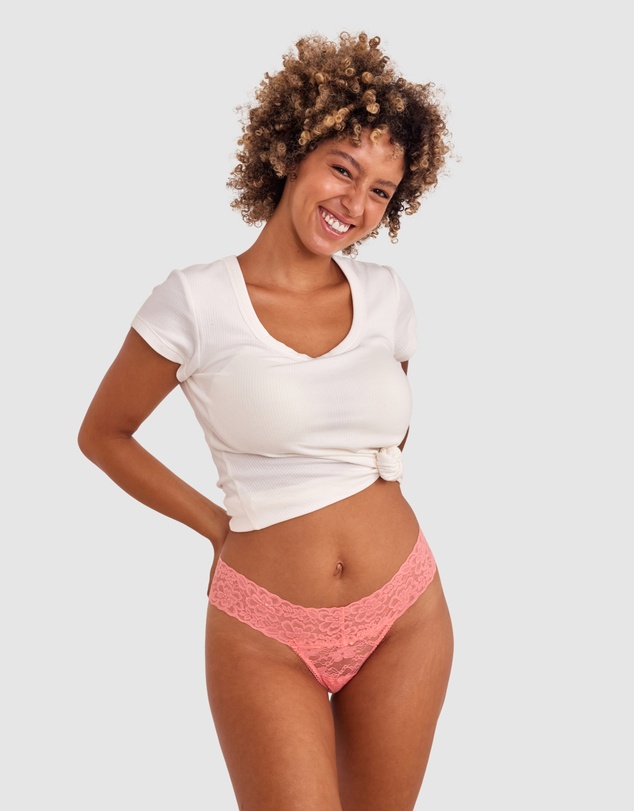 Bras N Things - Eva V String - Dark Coral