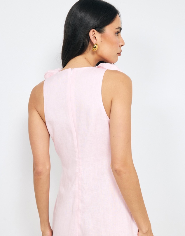 AERE - Mika Placement Flower Midi Dress