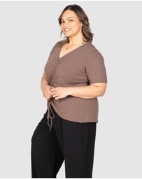 Love Your Wardrobe - Maya Ruched Front Tee