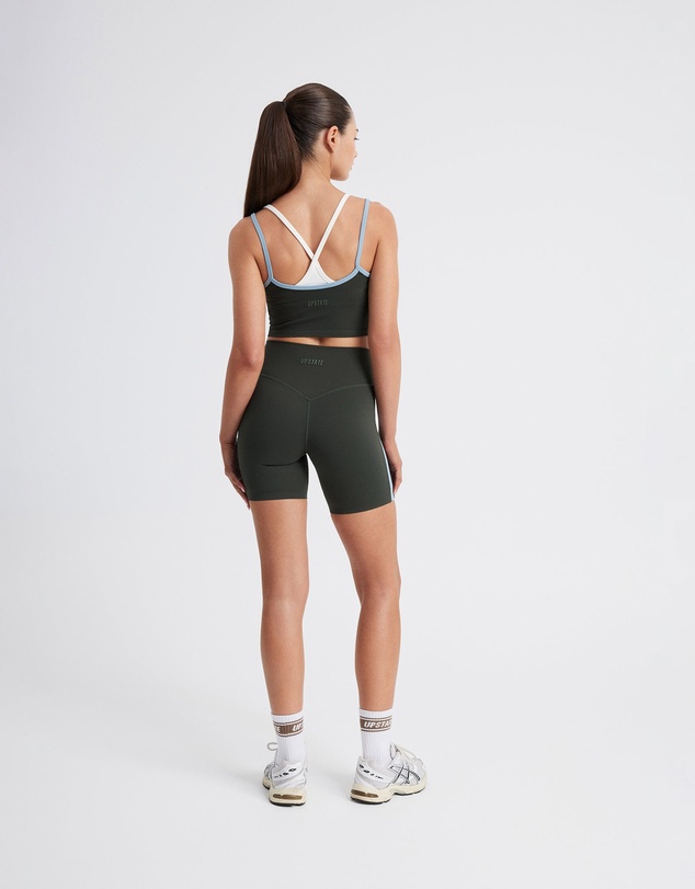 Upstate - Air Sculpt Stripe Bike Short - Urban Ivy