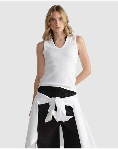Decjuba - D-Luxe Ribbed Scoop Tank